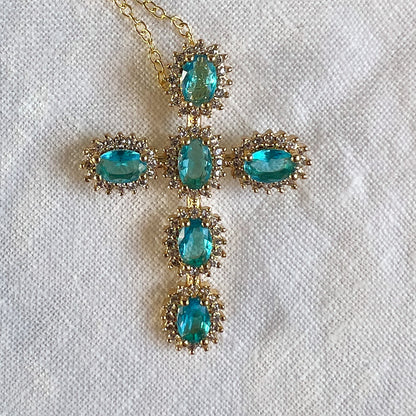 Colgante Crystal Cross